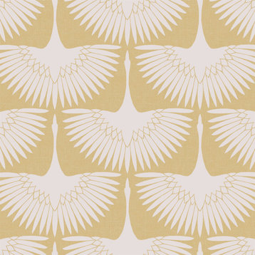 Feather Flock Peel and Stick Wallpaper, 28 Sq. ft., Golden Hour