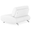 Modern Aspen White Microfiber Leather Chair