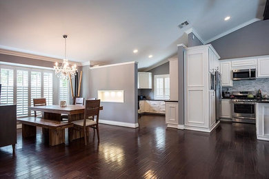 Mid-sized elegant dining room photo in Houston