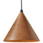 LumenArt - WCP-L Pendant Light, Oak - WCP-L Pendant, a part of LumenArt's Designer Wood Collection, features a wide conical-shaped shade for direct ambient illumination. Made of real wood veneer over wood cores. WCP-L is offered in two finishes. The classic cone shape provides direct illumination and is well suited for task and ambient illumination. Use WCP-L in residential, retail, hospitality, and corporate settings.