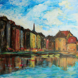 Village On The Water (Mississippi), Jim Waters - Paintings