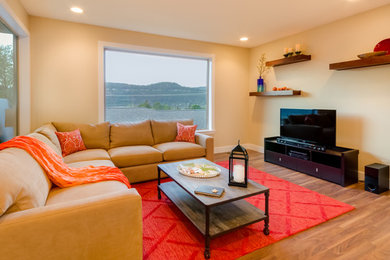 Inspiration for a transitional living room remodel in Portland