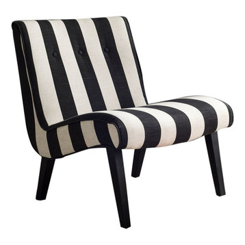 black and cream striped chair