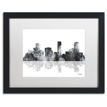 Watson 'Denver Colorado Skyline BG-1' Art, Black Frame, 16"x20", White Matte