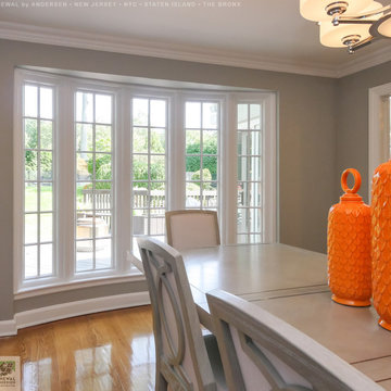 New Bow Window in Chic Dining Room - Renewal by Andersen New Jersey / NYC