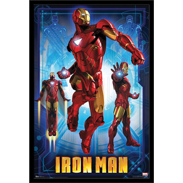 Iron Man 2 Mark VI Poster, Black Framed Version