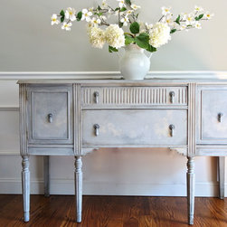 Hand Painted Antique Grey Buffet - Products