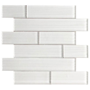 Mosaic Linear Glass Tiles for Wall Floor & more, Silver White