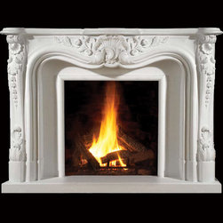 Italia Stone Fireplace Mantel - Indoor Fireplaces