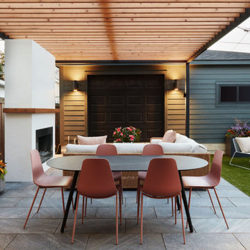 Logan Square Backyard Patio, Pergola & Outdoor Kitchen