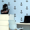 Anchor Pattern Wall Decal, 4", Light Grey