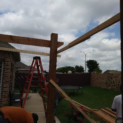 CEDAR PERGOLA with a custom stain - Products
