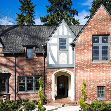 Traditional Tudor Living & Dining Room, Seattle, WA