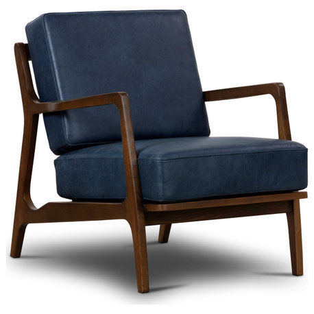 Poly and Bark Verity Lounge Chair, Midnight Blue