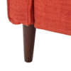 Marston Mid-Century Modern Button Tufted Fabric Recliner, Set of 2, Fabric/Muted Orange