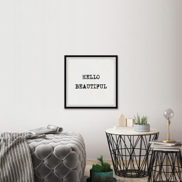 "Hello Beautiful III" Framed Painting Print