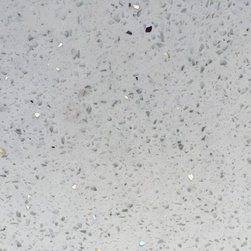 White sparkle Quartz 79x26 Flat edge at front - Kitchen Countertops