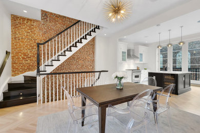 Transitional dining room photo in New York