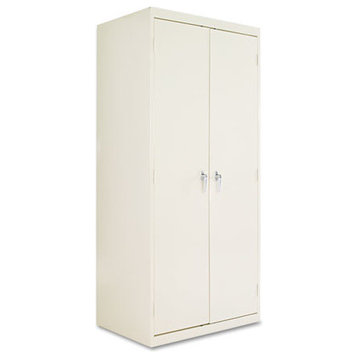 Assembled 78" High Storage Cabinet With Adjustable Shelves, 36"x24", Putty