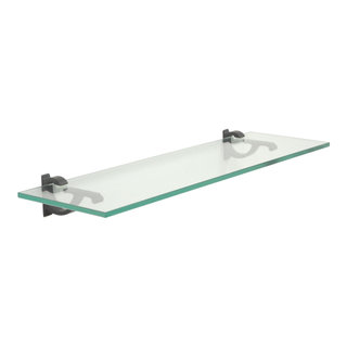Monarch Floating Clear Glass Shelf - Contemporary - Bathroom