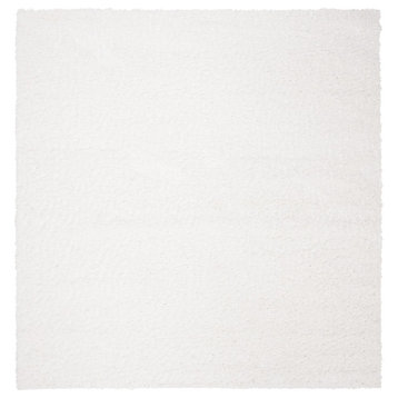 Safavieh August Shag Collection AUG900 Rug, White, 6'7" Square