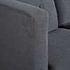 GDF Studio 7-Piece Milltown Fabric Sectional Sofa Set, Dark Gray
