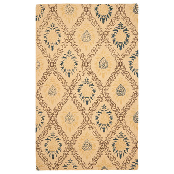 Safavieh Antiquity Collection AT460 Rug, Light Gold/Multi, 5'x8'