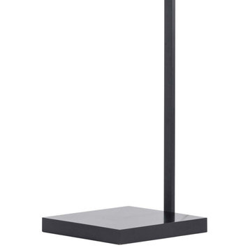 Stretch Chairside Arc Floor Lamp - 75", Matte Black, Step Switch, Marble Base