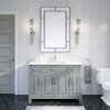 Terrence 48" Vanity with Power Bar and Drawer Organizer, Oxford Gray