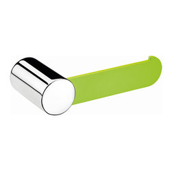 Secret Bath. Toilet paper holder without lid. Chrome-Green. Giselle Collection. - Toilet Paper Holders