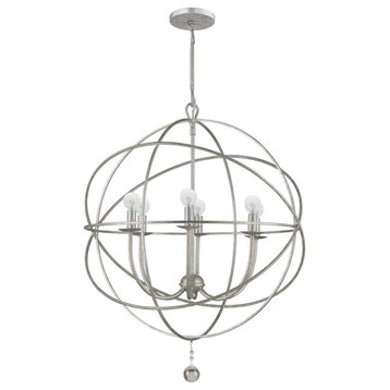 Solaris 6 Light Silver Sphere Chandelier