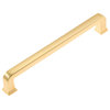 Utopia Alley Zinc Cabinet Pull/Knob, Brushed Brass, 6.3"