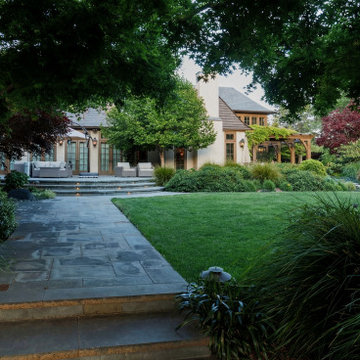 Garden Approach Framed by Mature Trees