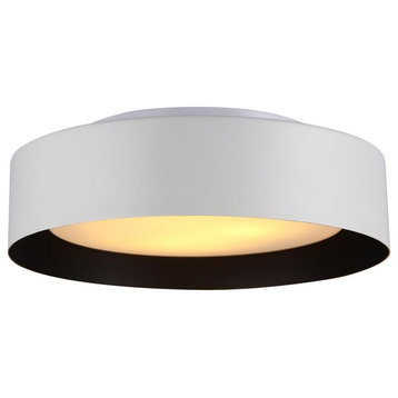 Lynch White & Black Flush Mount Ceiling Light