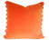 Orange Velvet Pillow With Rickrack Trim