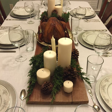 Reclaimed barn wood centerpiece