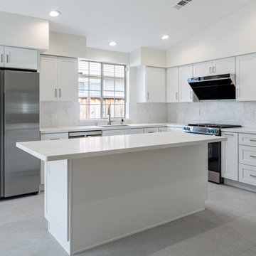 Modern White Kitchen Renovation | Premium RTA Kitchen Cabinets by The Cabination
