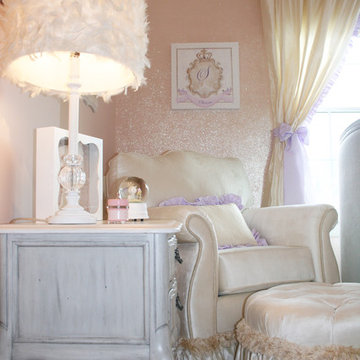 Princess Nursery in Lavender with Glitter Wall