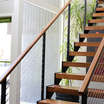 Mid Century Modern Open Staircase in Pittsford, NY