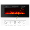 Wall Mounted Electric Fireplace, Remote Control, 3 color changing flame, 32 Inch