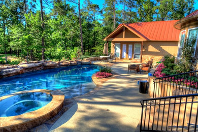 Trendy home design photo in Houston