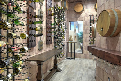 Example of a mountain style wine cellar design in San Francisco