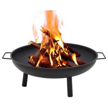 vidaXL Fire Pit Fireplace for Camping Picnic Firebowl Outdoor Patio Steel