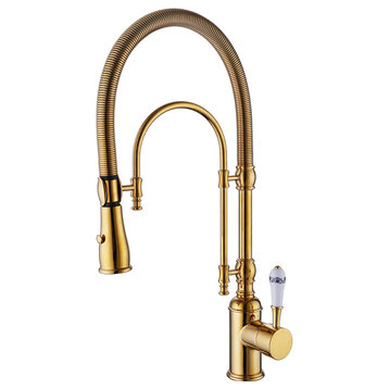 Classical Pull Down Multi-function Kitchen Faucet with Single Lever Handle
