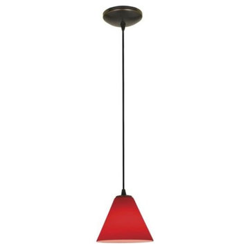 Access Lighting Martini - 7.25" One Light Glass Pendant with Cord