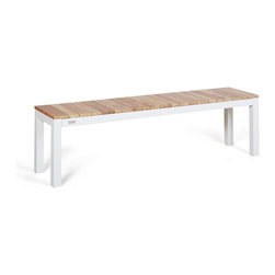 Wintons Teak Tandem Alu Backless Bench - Outdoor Benches