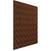 Coralie EnduraWall 3D Wall Panel, 19.625"Wx19.625"H, Aged Metallic Rust