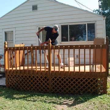 Pressure Treated Deck Stain Project Start to Finish