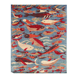Oriental Rug with Fish - Area Rugs