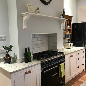 Rustic country style kitchen with island